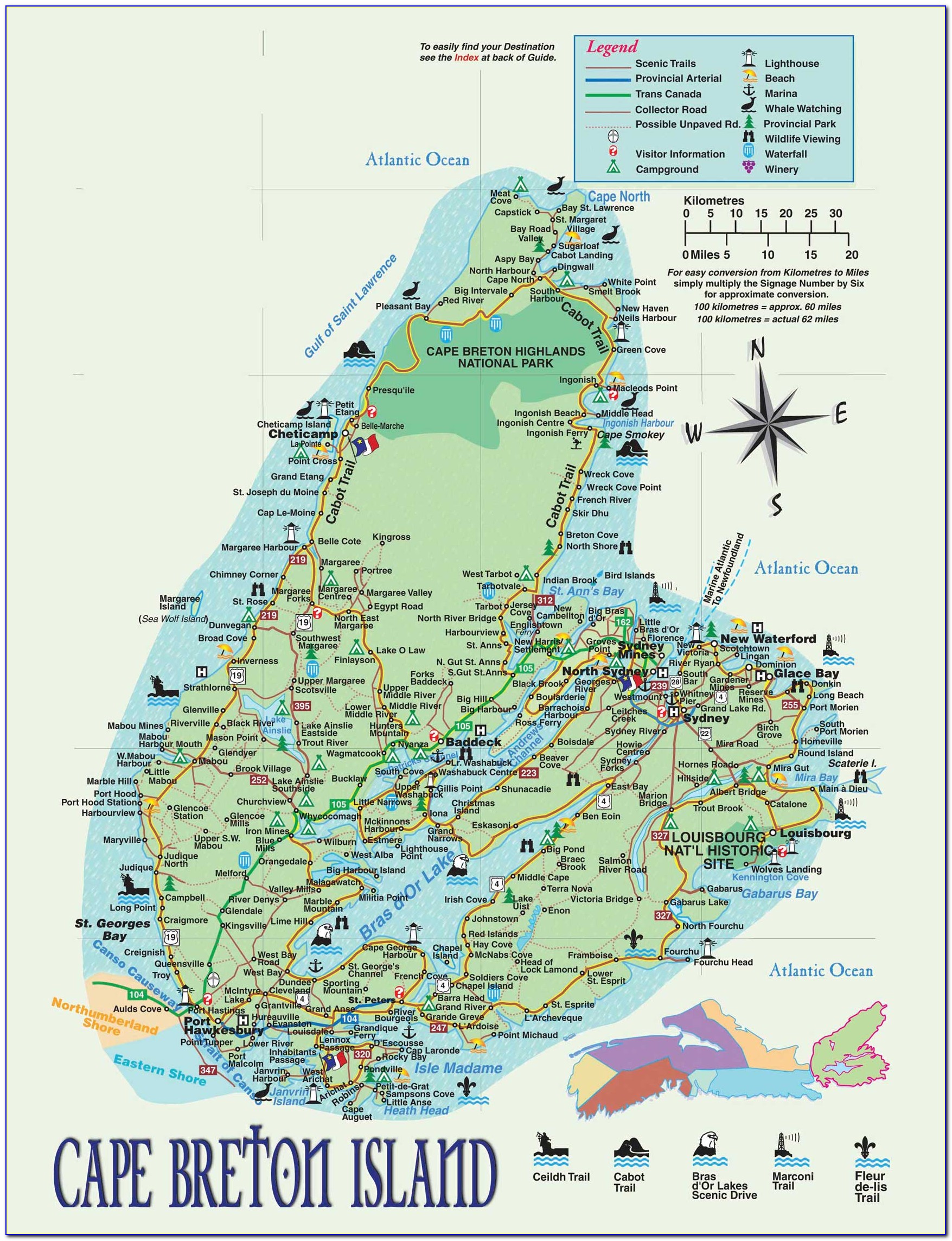 Cape Breton Island Tourism Map