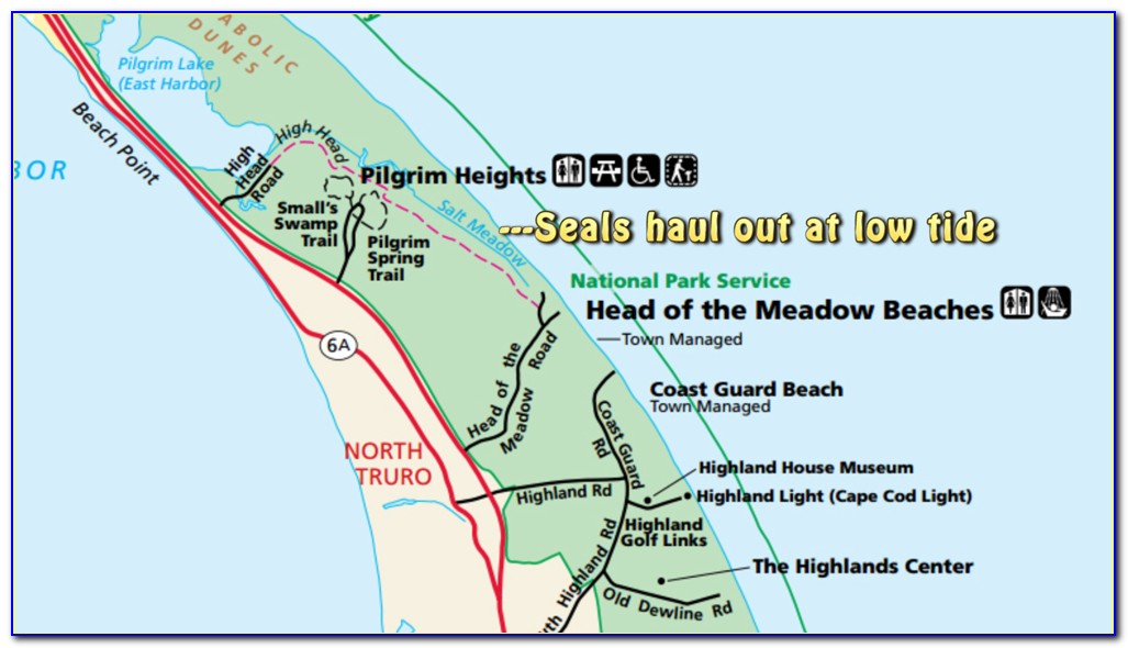 Cape Cod National Seashore Beaches Map