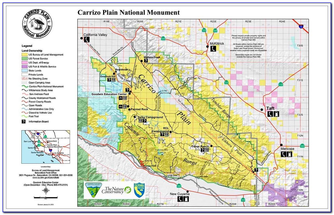 Carrizo Plain Map Pdf