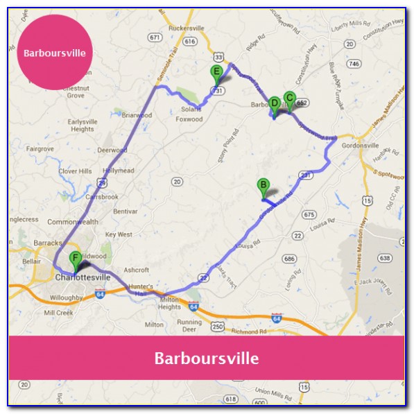 Charlottesville Winery Tour Map