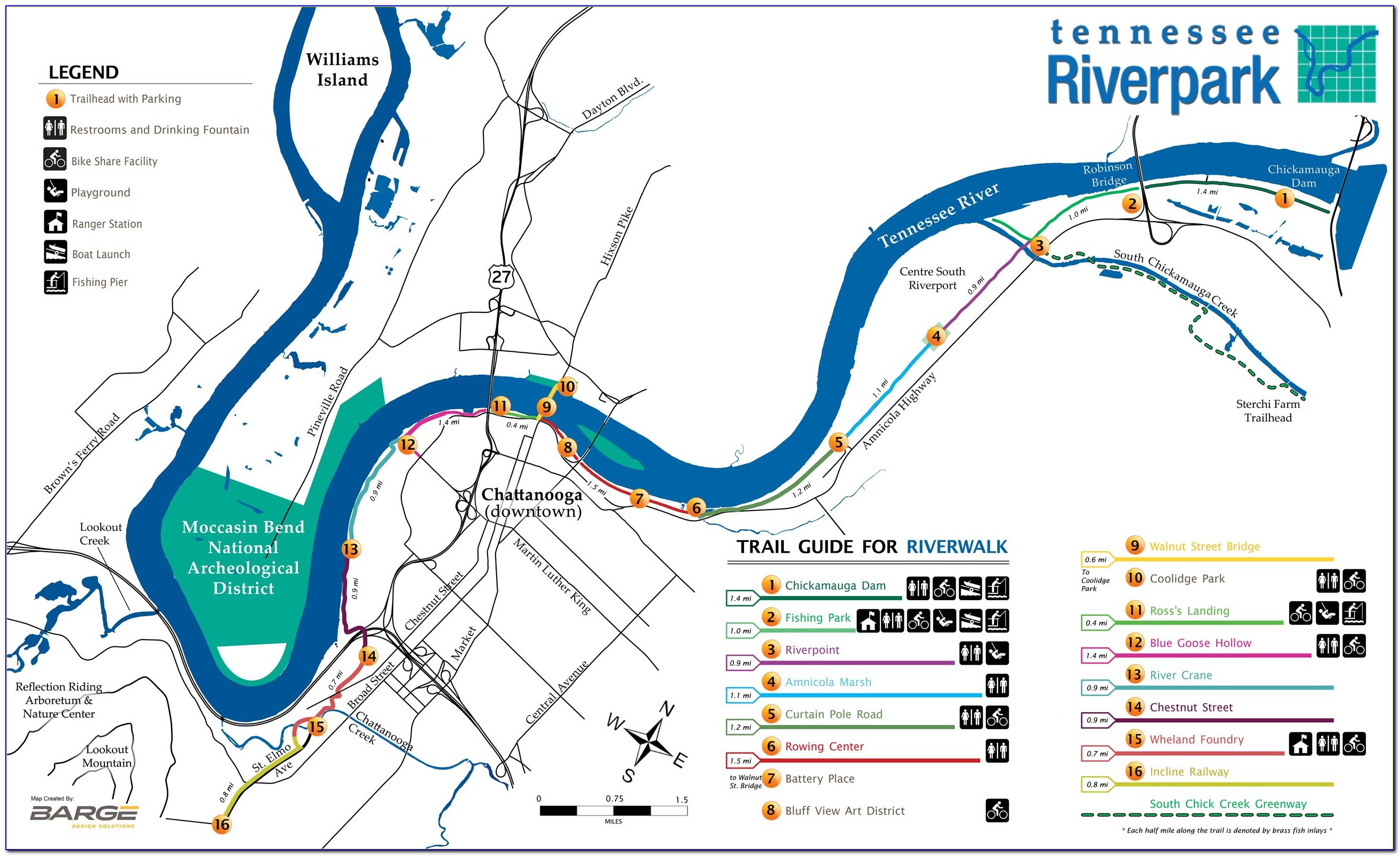 Chattanooga Riverwalk Extension Map