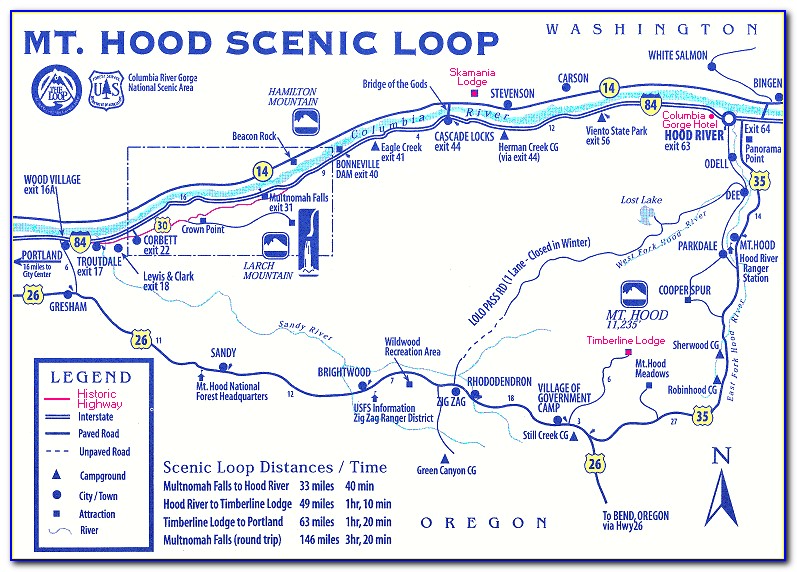 Columbia River Gorge Waterfalls Directions