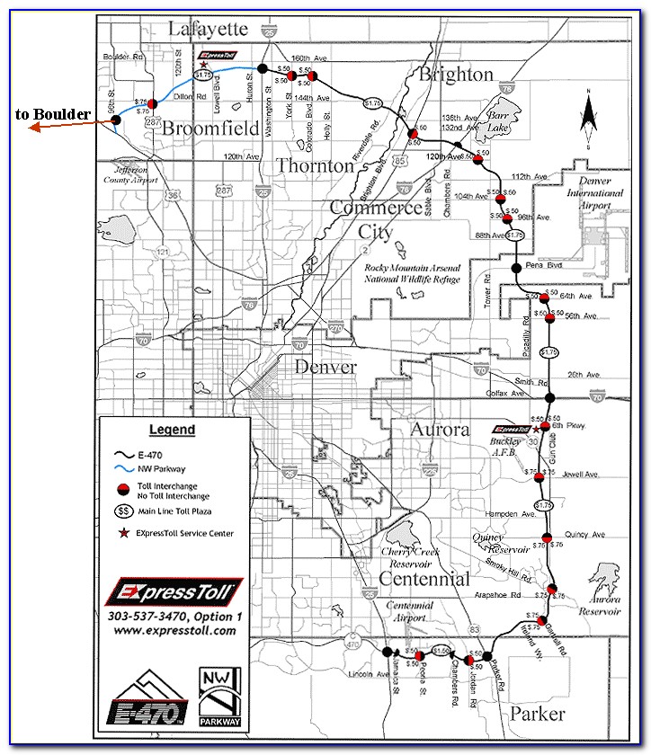 Denver Area Toll Roads Map