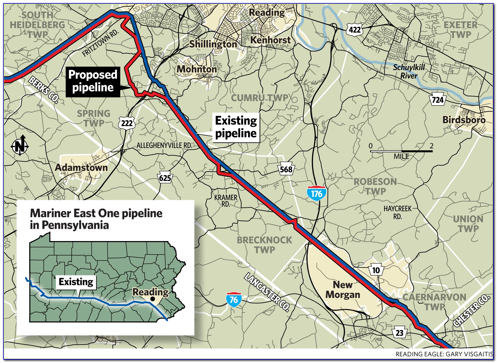 Detailed Map Of Mariner East 2 Pipeline