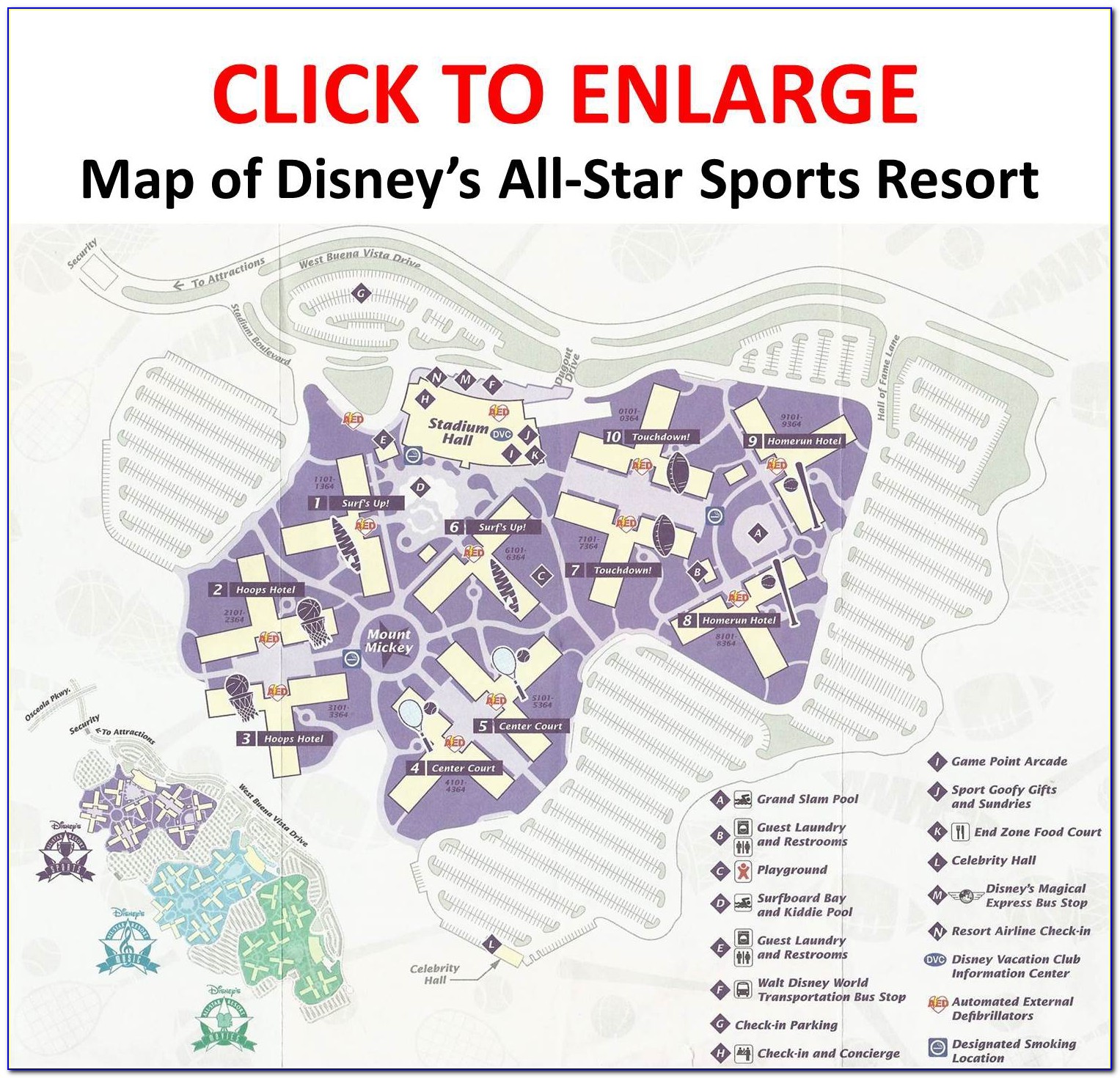 Disney All Star Sports Resort Room Map