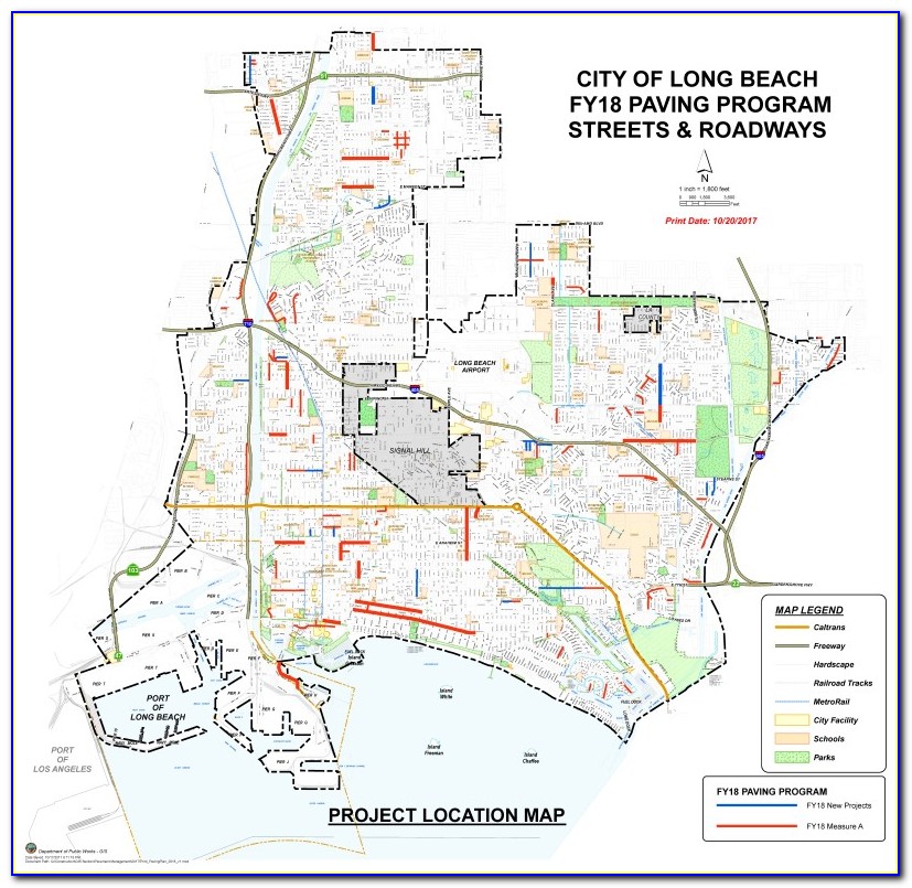 Downtown Long Beach Street Sweeping Map