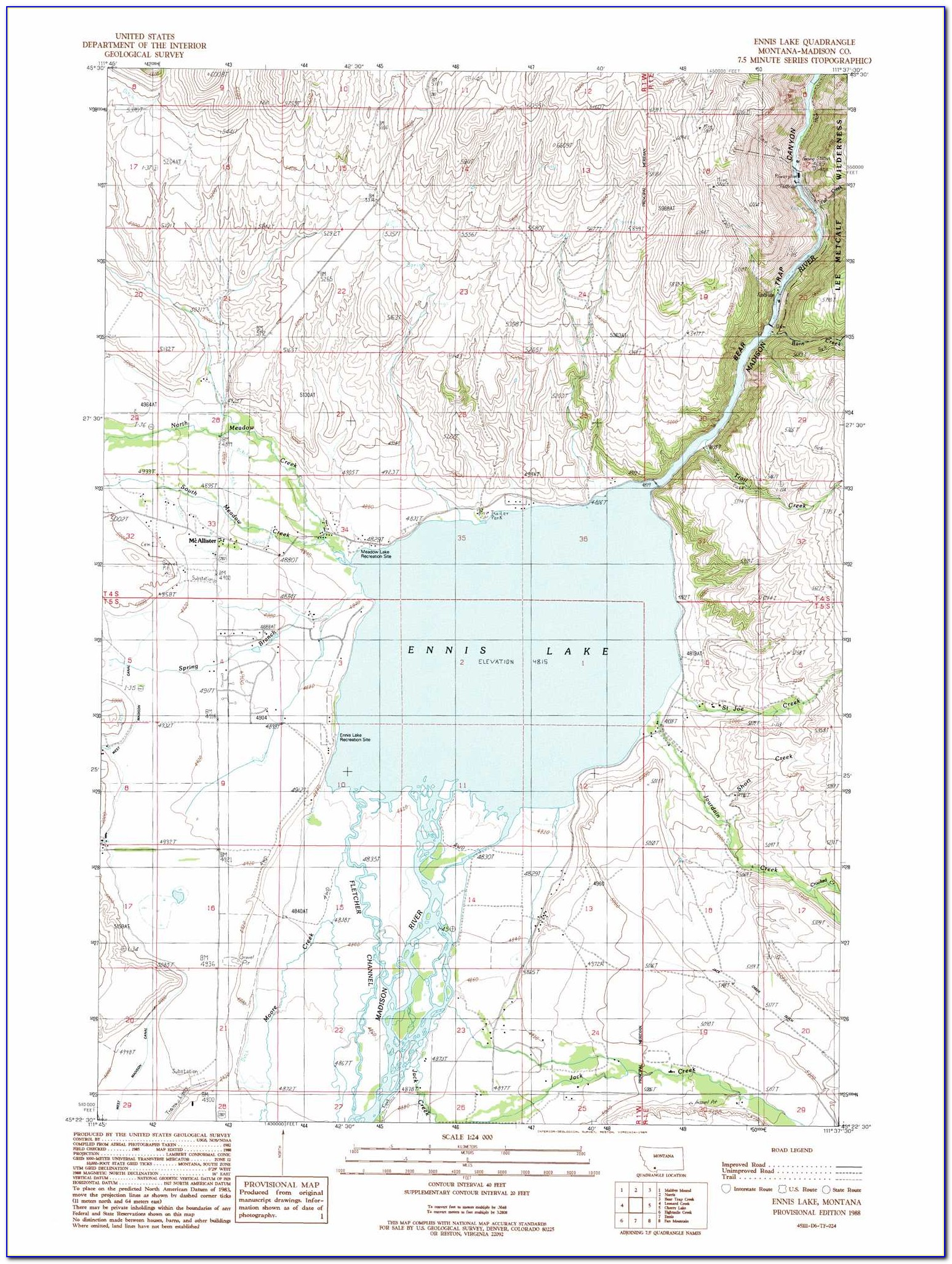 Ennis Montana Zoning Map