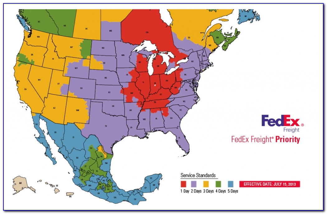 Fedex Freight Ground Transit Map