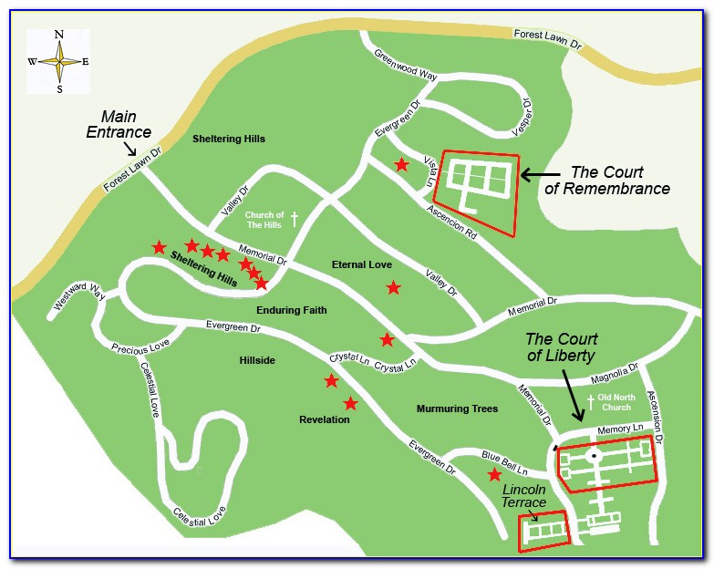 Forest Lawn Glendale Plot Map