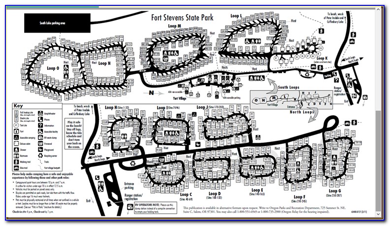 Fort Stevens Campground Map