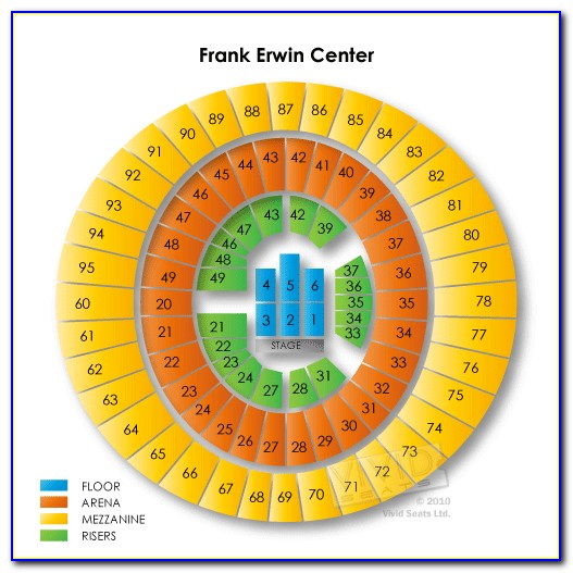 Frank Erwin Center Virtual Seating Chart