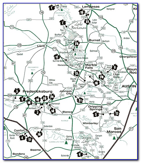 Fredericksburg Wine Map