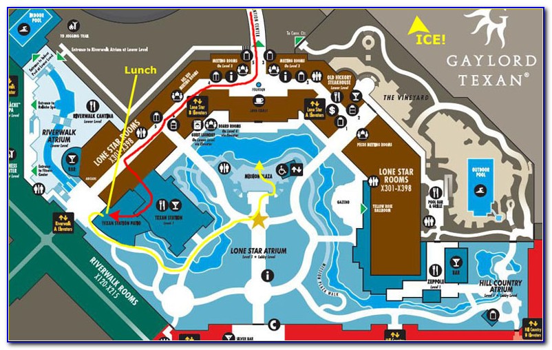 Gaylord Texan Map Of Hotel