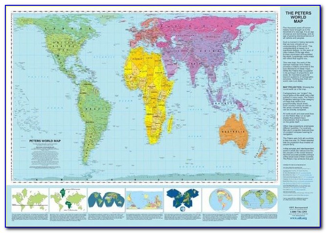 Geographically Proportional World Map