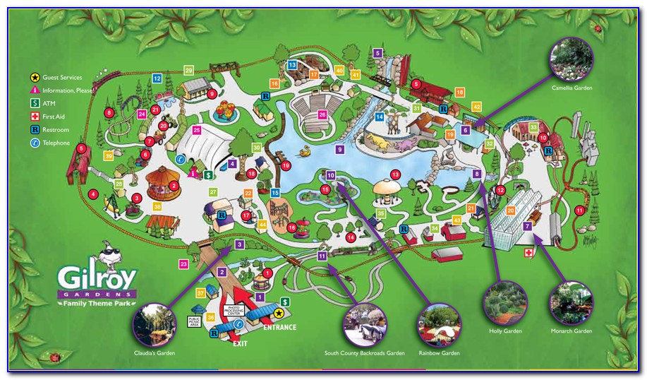 Gilroy Gardens Park Map