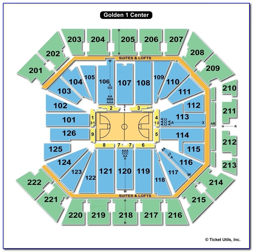 Golden 1 Center Map Of Seats