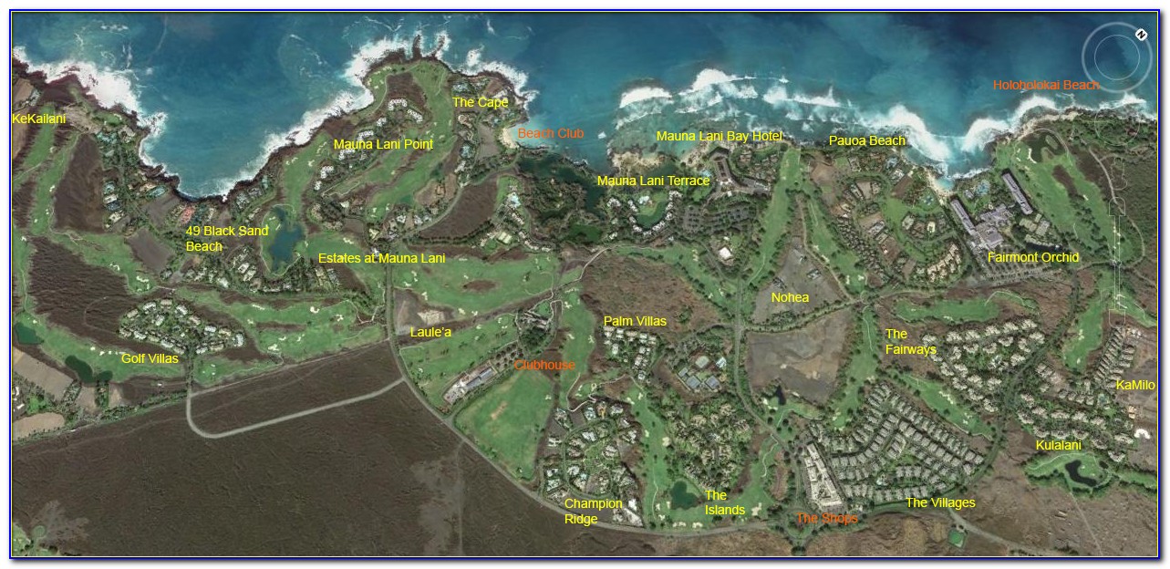 Golf Villas Mauna Lani Resort Map