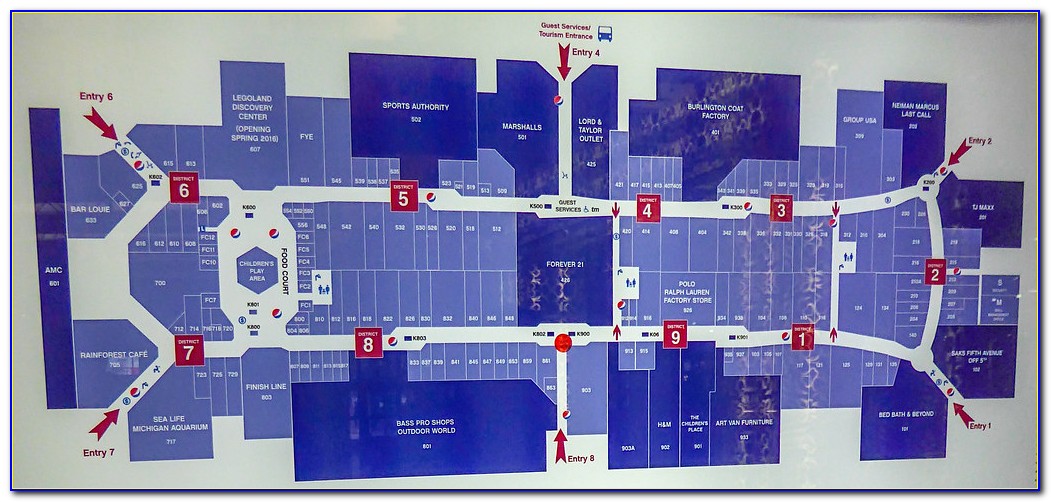 Great Lakes Crossing Mall Map