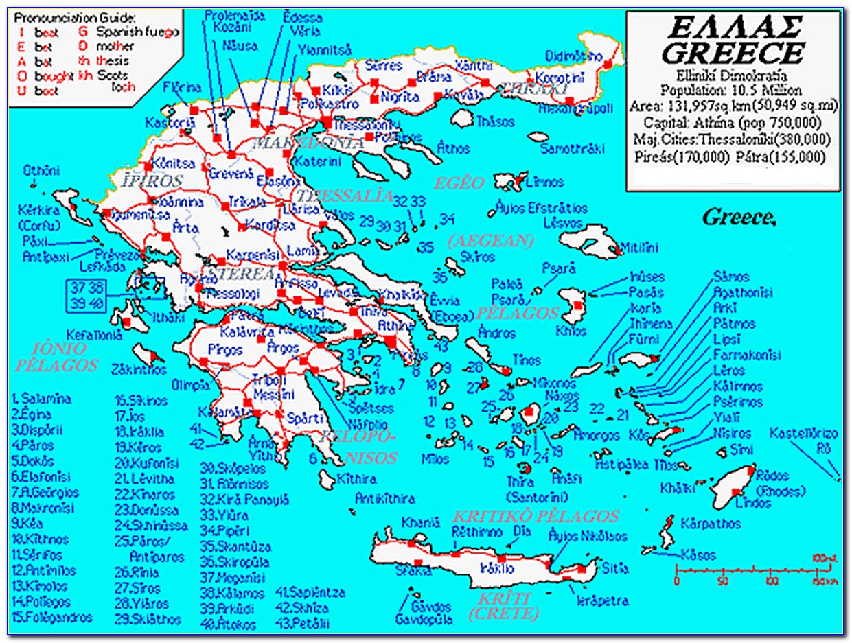 Greek Ferry System Map