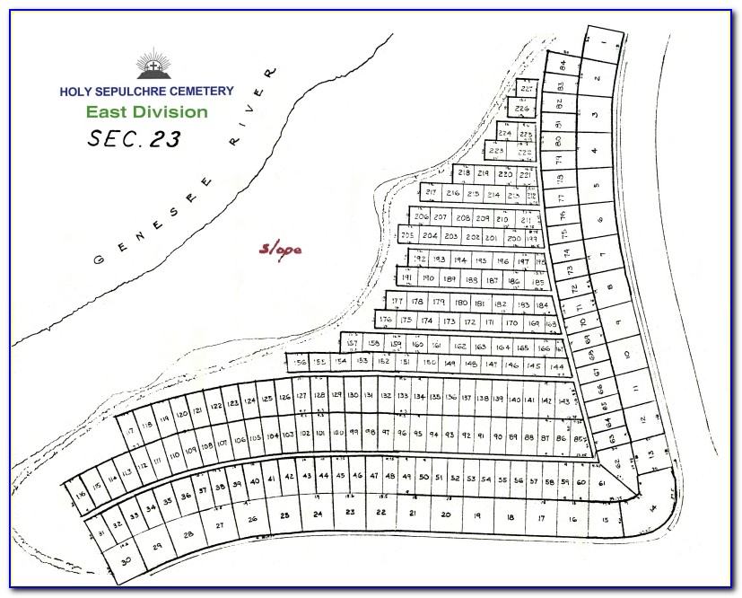 Holy Sepulchre Cemetery Plot Map