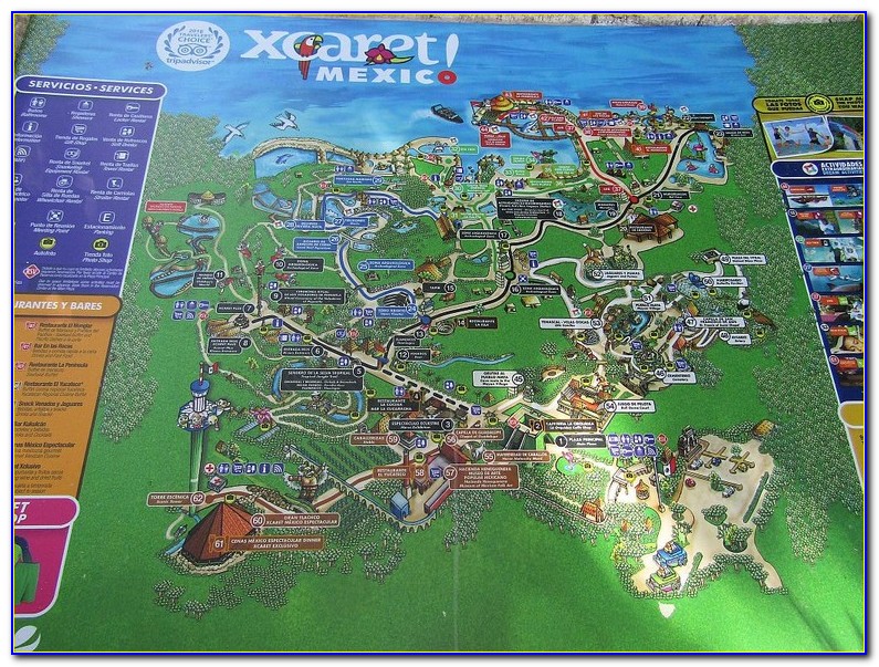 Hotel Xcaret Park Map