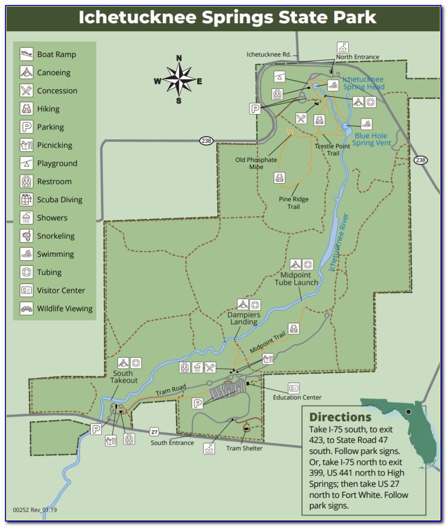 Ichetucknee Springs Trail Map