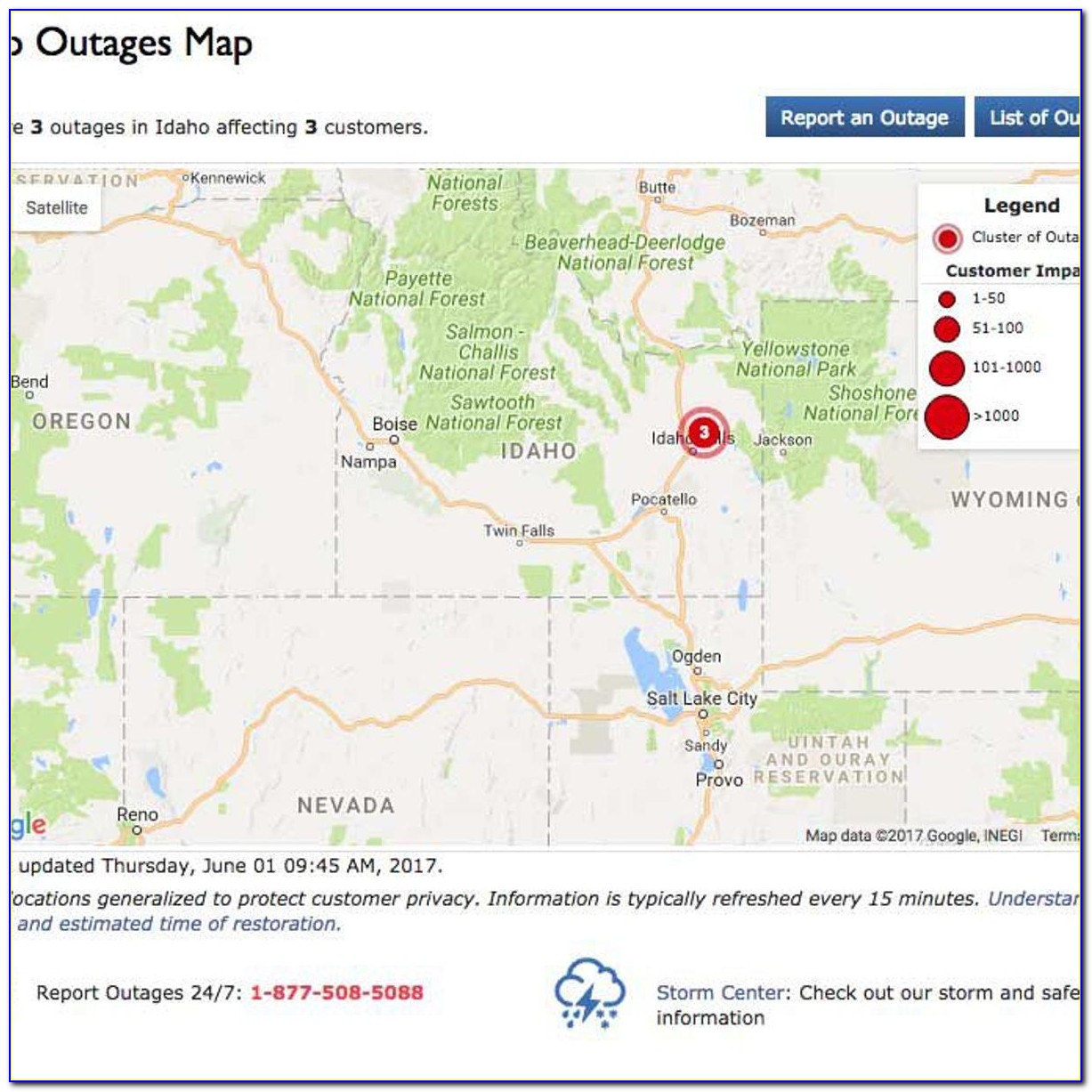 Idaho Power Outage Map
