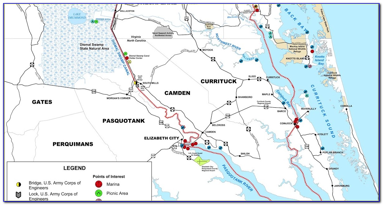 Intracoastal Waterway North Carolina Map