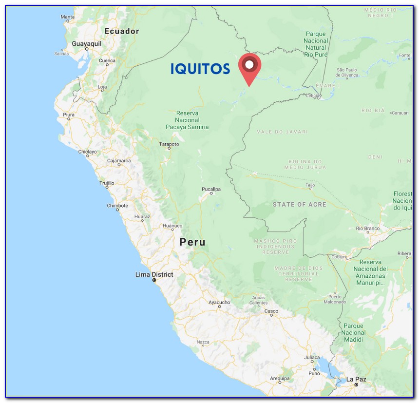 Iquitos Peru Amazon Map