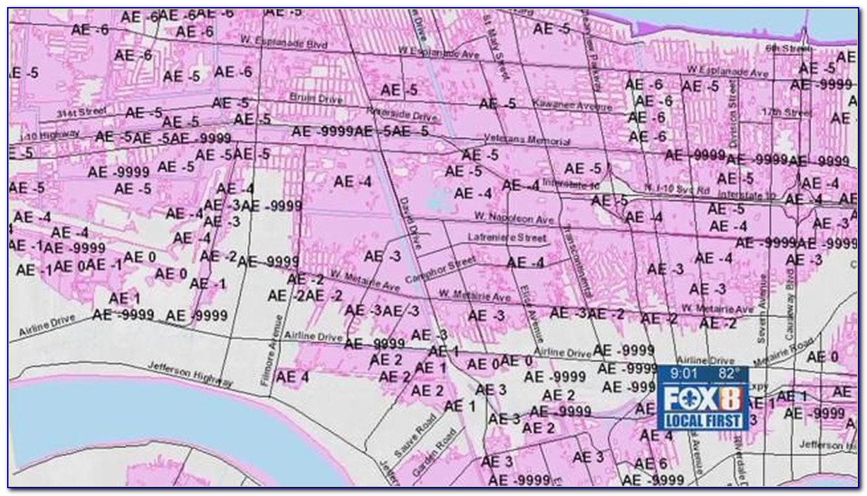 Jefferson Parish Flood Maps 2018