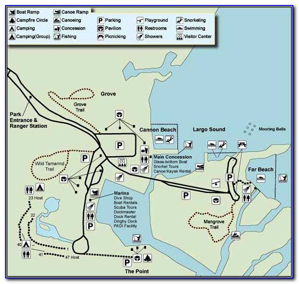 John Pennekamp State Park Kayaking Map