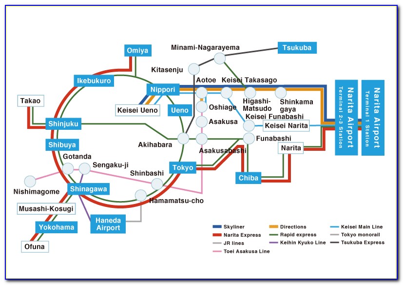 Jr Narita Express Map