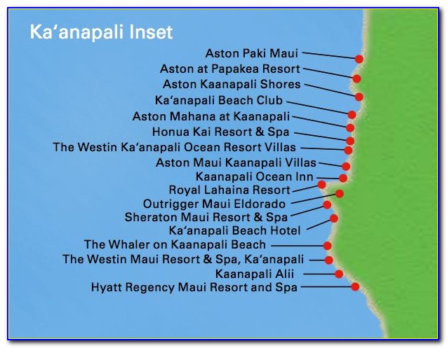 Kaanapali Beach Walk Map