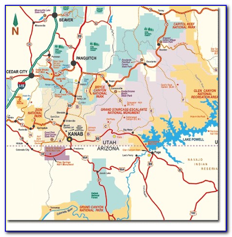 Kanab Utah Area Map
