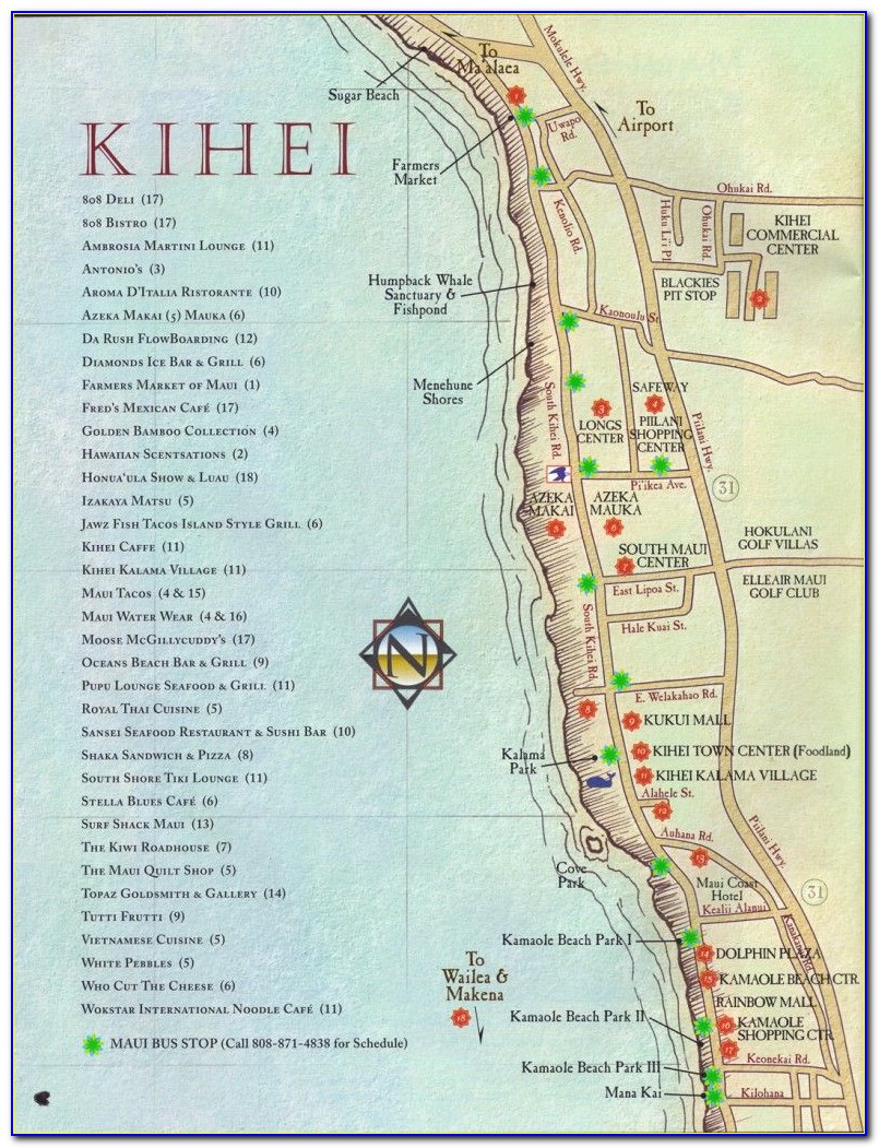 Kihei Maui Condo Map