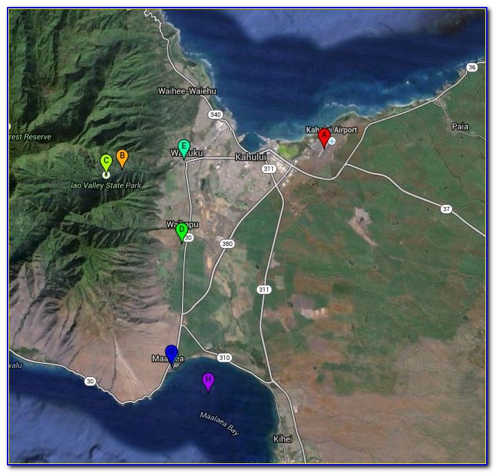 Kihei Maui Hotel Map