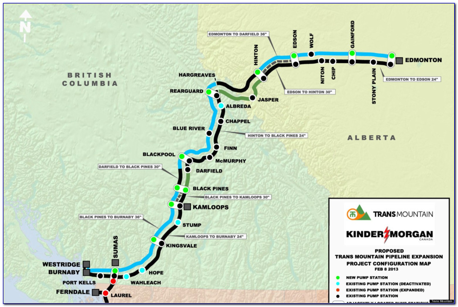 Kinder Morgan Pipeline Map Burnaby
