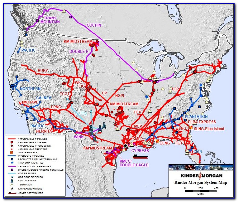 Kinder Morgan Pipeline Map California