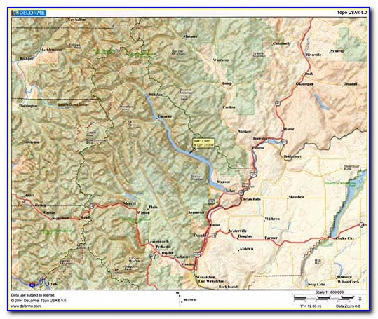 Lake Chelan Topographic Map