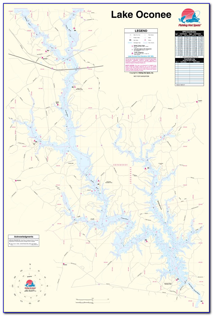 Lake Oconee Depth Map