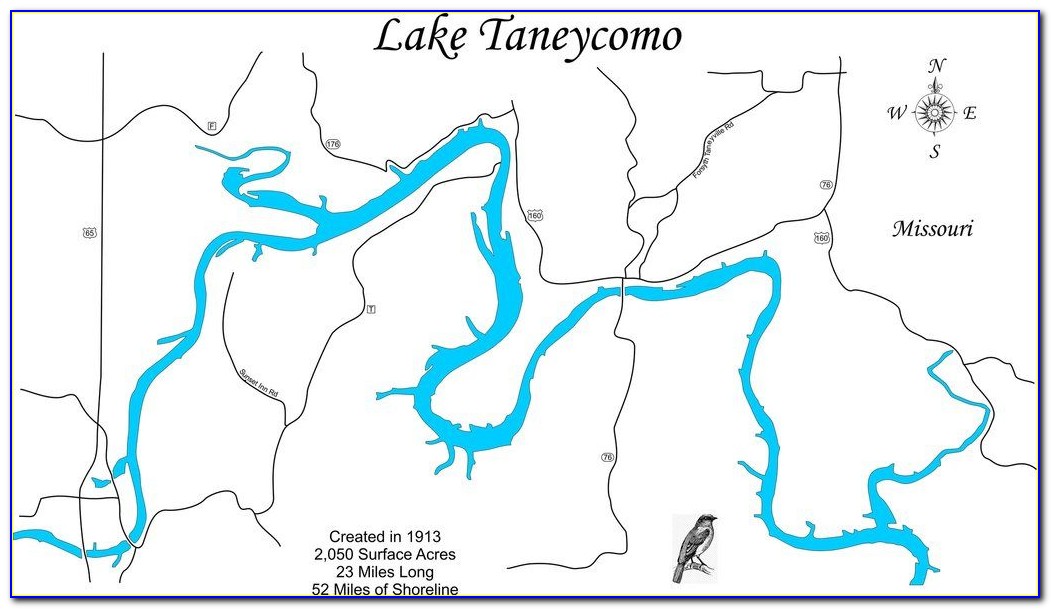 Lake Taneycomo Fly Fishing Map