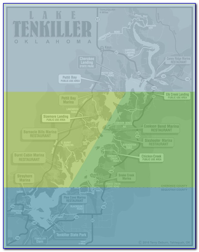 Lake Tenkiller Scuba Park Map