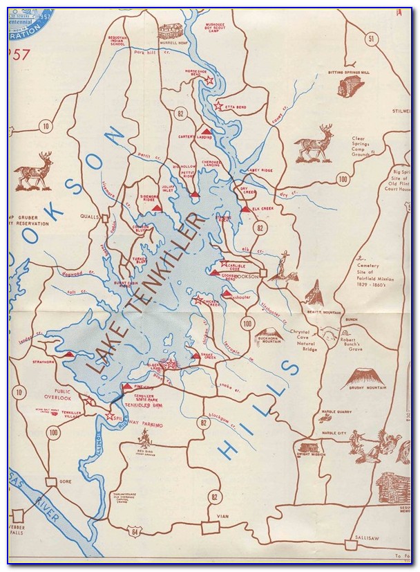 Lake Tenkiller State Park Map