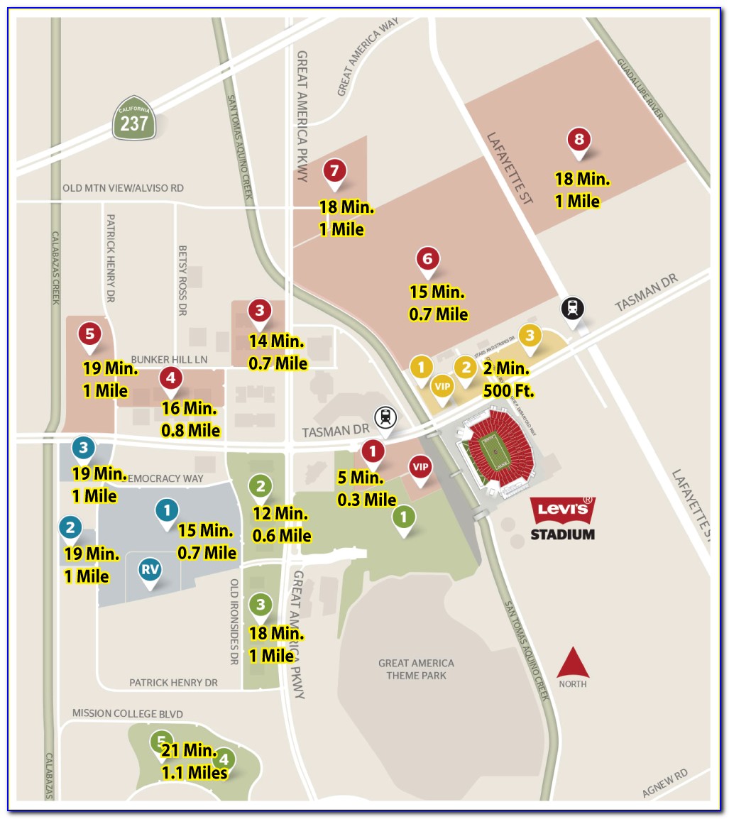 Levi's Stadium Parking Map