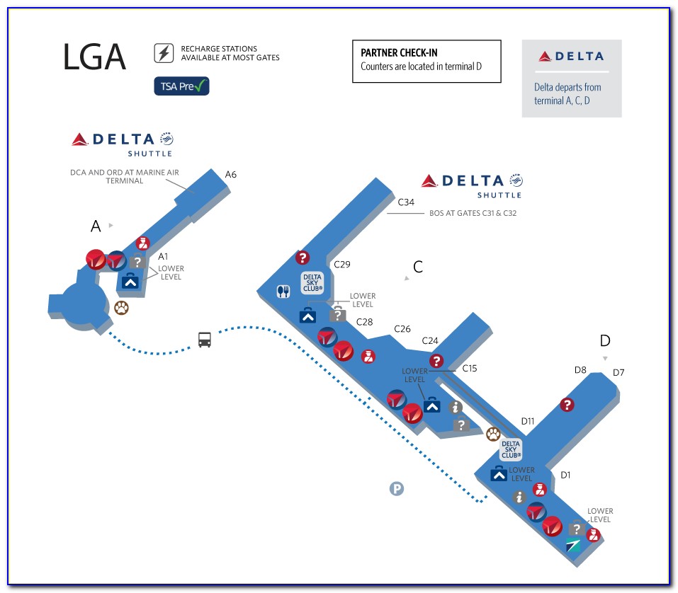 Lga Delta Terminal C Map