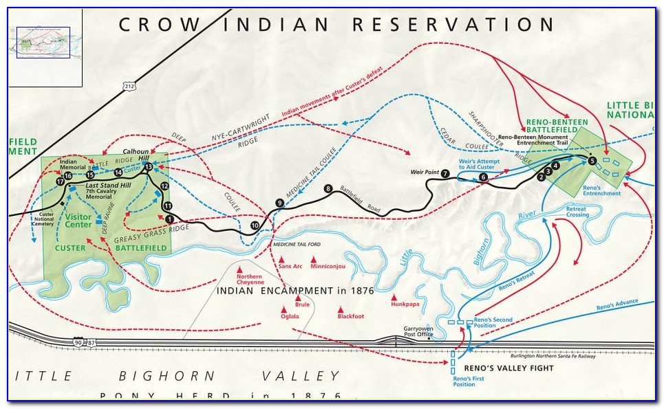 Little Bighorn Battlefield Google Map