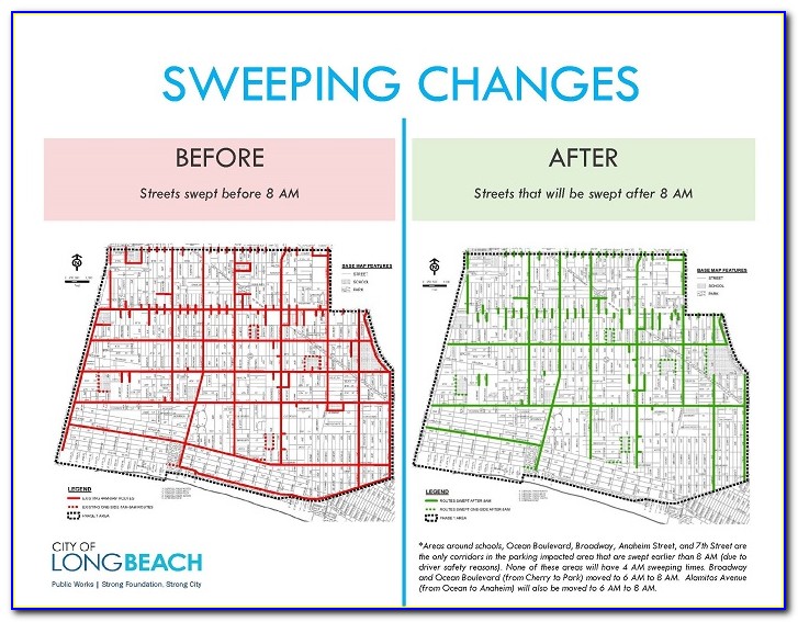 Long Beach Street Sweeping Map 2020