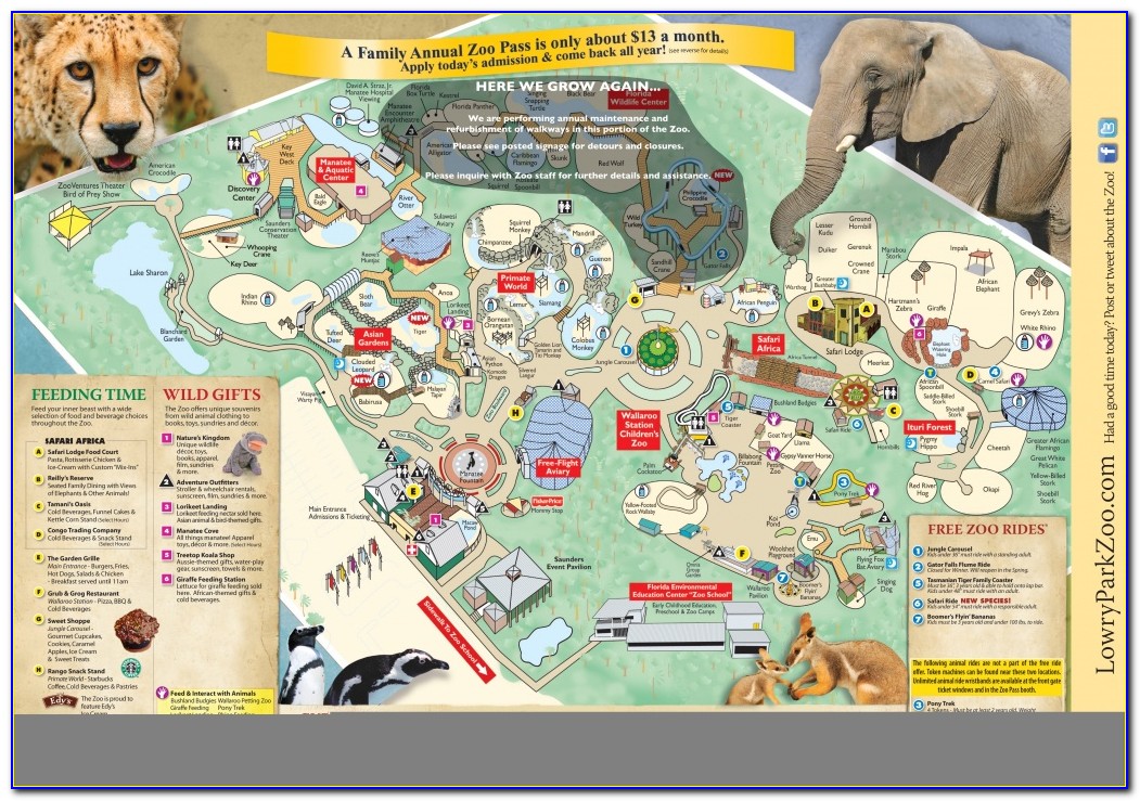 Lowry Park Zoo Map 2019