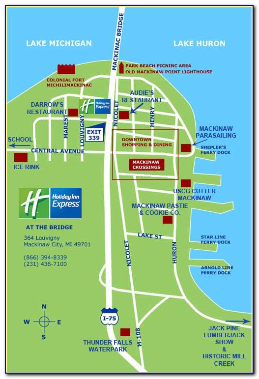 Mackinaw City Map Pdf