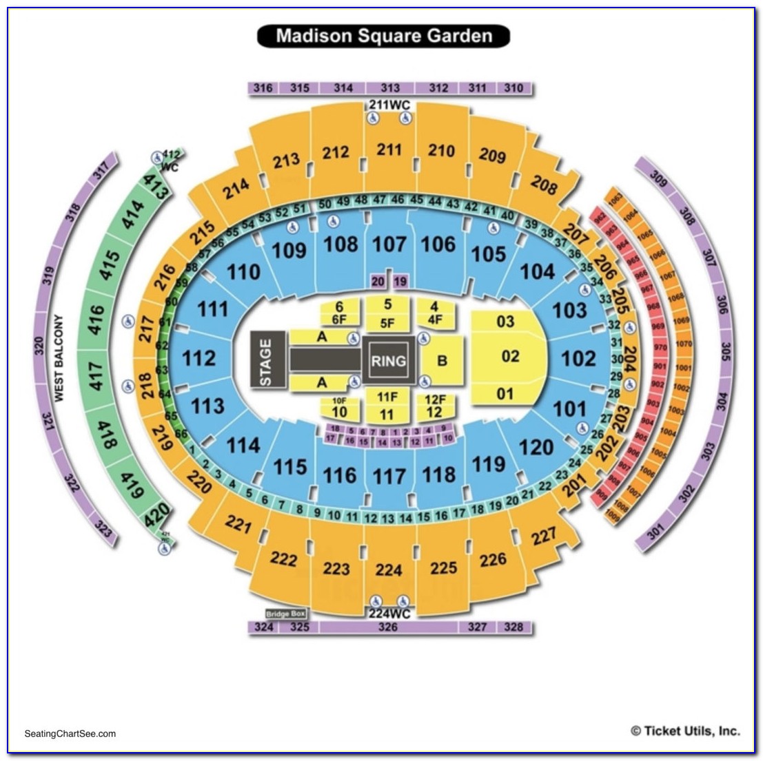 Madison Square Garden Concert Seating Map